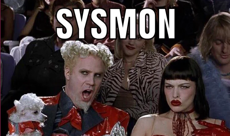 Sysmon Zoolander meme used in the module intro
